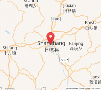 Map of Shanghang, Fujian