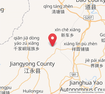 Map of Shangjiangxu, Hunan