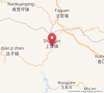 Map of Shangjin, Hubei