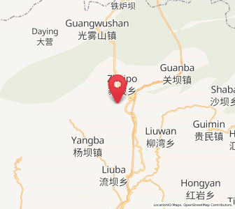 Map of Shangliang, Sichuan