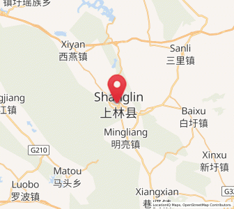 Map of Shanglin, Guangxi