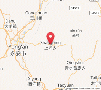 Map of Shangping, Fujian