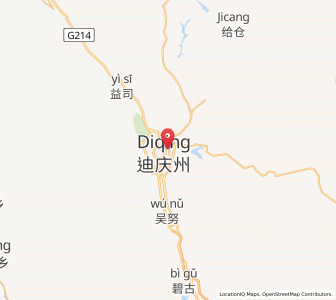 Map of Shangri-La, Yunnan