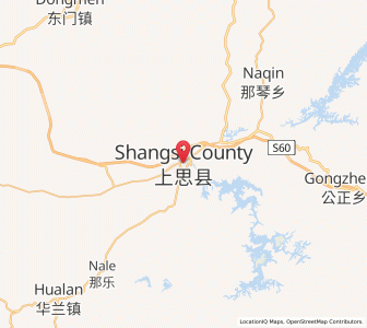 Map of Shangsi, Guangxi
