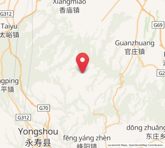 Map of Shangyi, Shaanxi