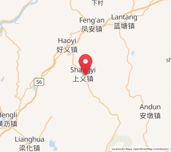 Map of Shangyi, Guangdong
