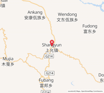Map of Shangyun, Yunnan