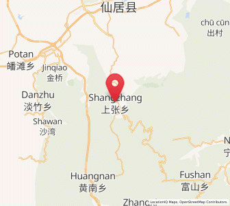 Map of Shangzhang, Zhejiang
