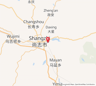 Map of Shangzhi, Heilongjiang