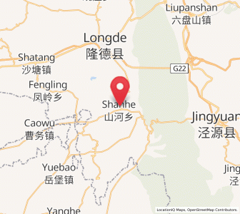 Map of Shanhe, Ningxia Hui Autonomous Region