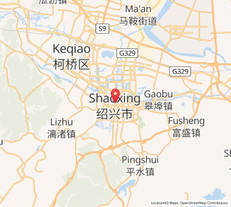 Map of Shaoxing, Zhejiang