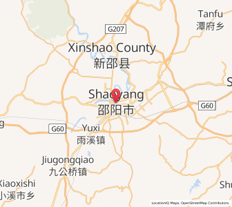 Map of Shaoyang, Hunan