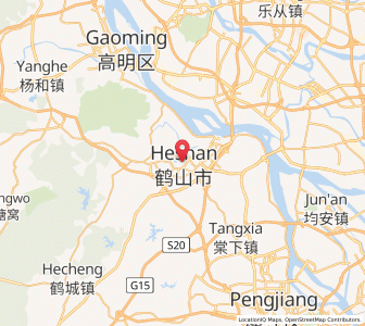 Map of Shaping, Guangdong