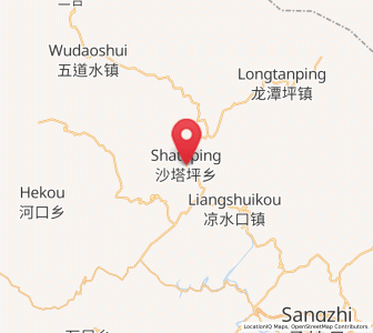Map of Shataping, Hunan