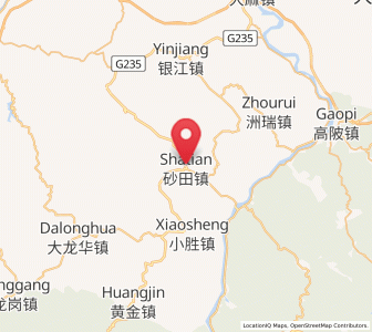 Map of Shatian, Guangdong