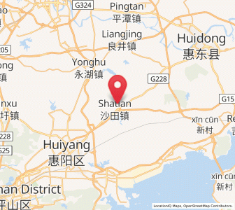 Map of Shatian, Guangdong