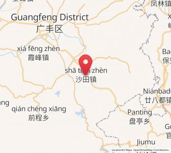 Map of Shatian, Jiangxi