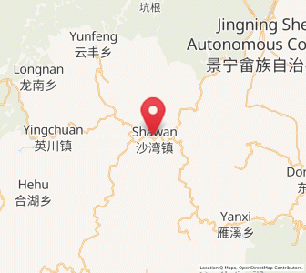 Map of Shawan, Zhejiang
