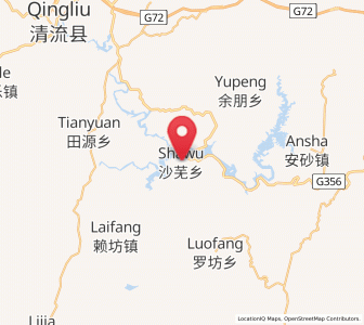 Map of Shawu, Fujian