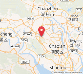 Map of Shaxi, Guangdong