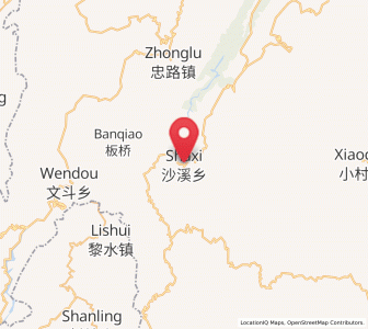 Map of Shaxi, Hubei