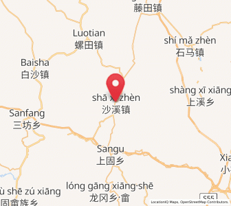 Map of Shaxi, Jiangxi