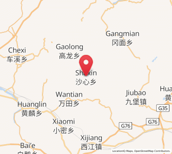 Map of Shaxin, Jiangxi