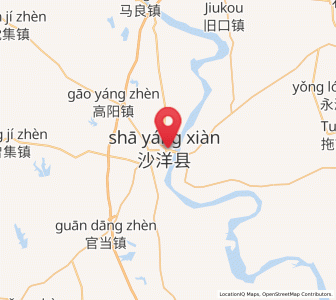 Map of Shayang, Hubei
