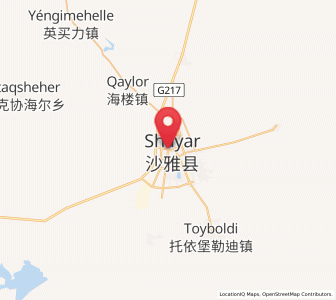 Map of Shayar, Xinjiang
