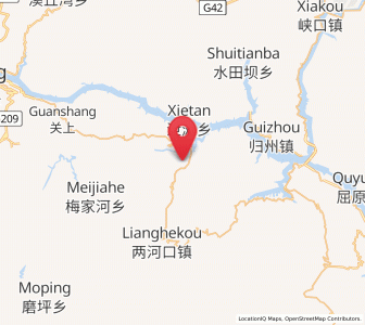 Map of Shazhenxi, Hubei
