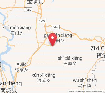 Map of Shazhou, Jiangxi