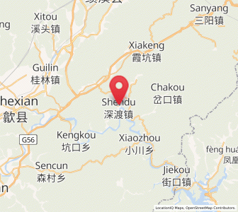 Map of Shendu, Anhui