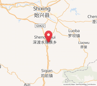 Map of Shendushui, Guangdong