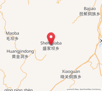 Map of Shengjiaba, Hubei