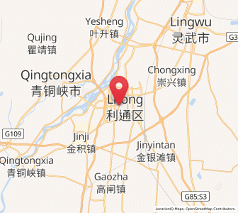 Map of Shengli, Ningxia Hui Autonomous Region
