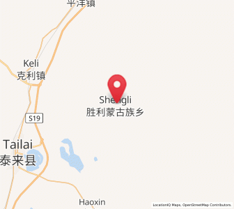 Map of Shengli, Heilongjiang
