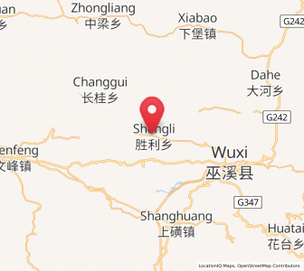 Map of Shengli, Chongqing