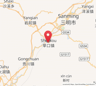 Map of Shenkou, Fujian