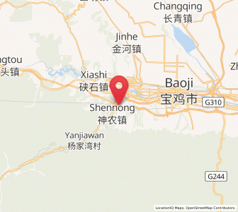 Map of Shennong, Shaanxi