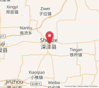 Map of Shenze, Hebei
