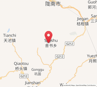 Map of Sheshu, Gansu