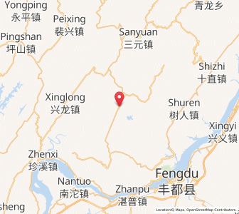 Map of Shetan, Chongqing