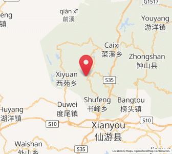 Map of Shexing, Fujian