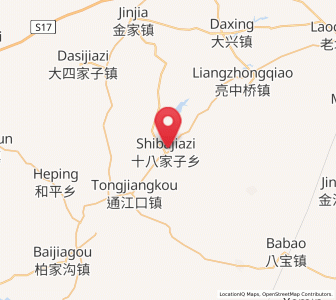 Map of Shibajiazi, Liaoning