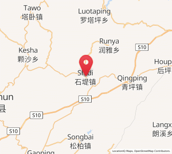 Map of Shidixi, Hunan