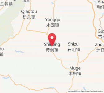 Map of Shidong, Guangdong