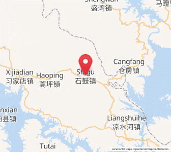 Map of Shigu, Hubei