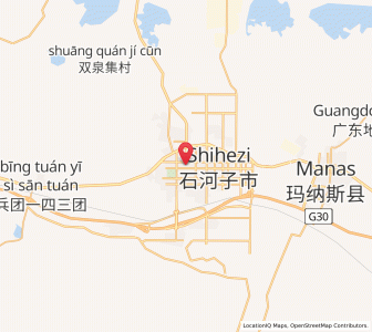 Map of Shihezi, Xinjiang