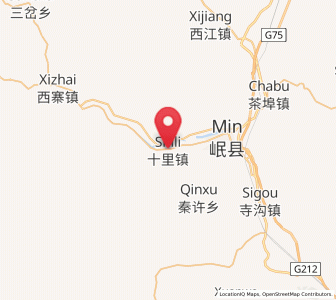 Map of Shili, Gansu