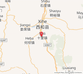 Map of Shili, Gansu